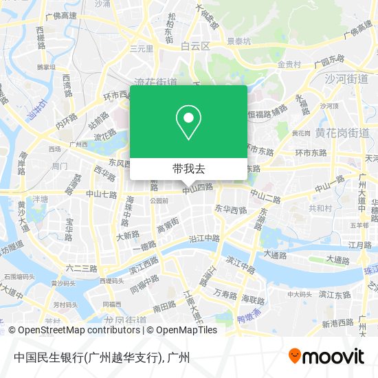 中国民生银行(广州越华支行)地图
