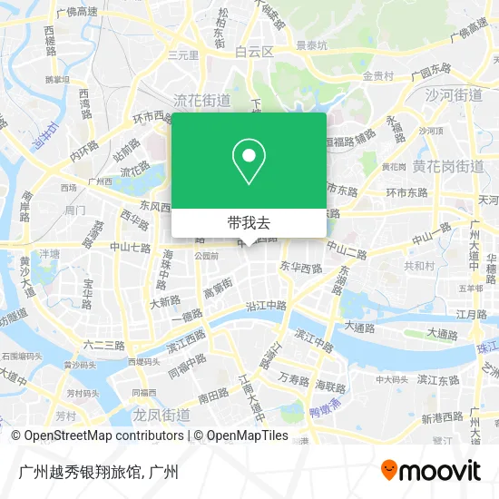 广州越秀银翔旅馆地图