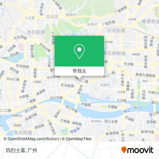 四烈士墓地图