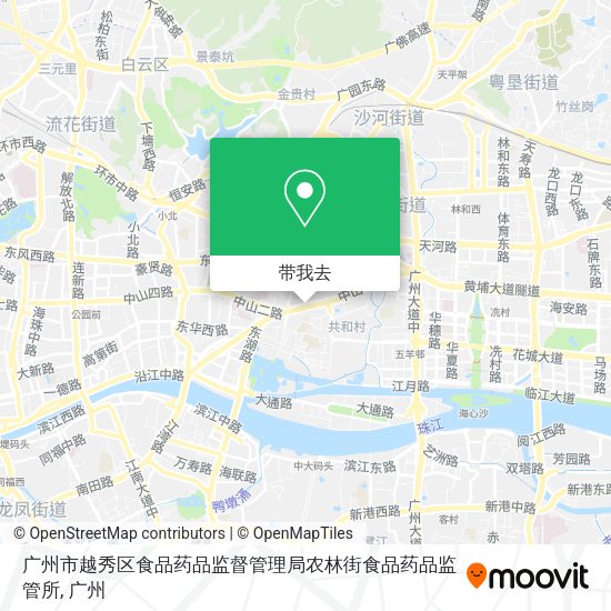 广州市越秀区食品药品监督管理局农林街食品药品监管所地图