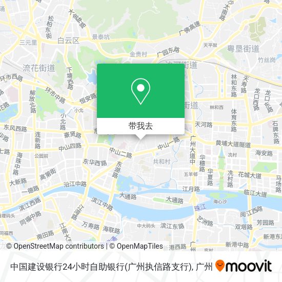 中国建设银行24小时自助银行(广州执信路支行)地图