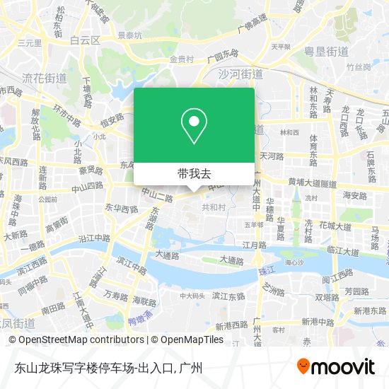 东山龙珠写字楼停车场-出入口地图
