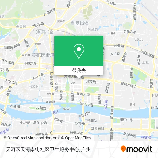 天河区天河南街社区卫生服务中心地图