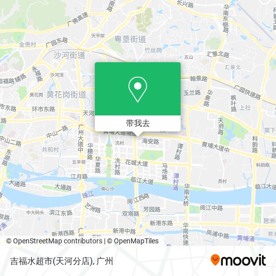 吉福水超市(天河分店)地图
