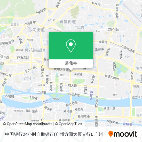 中国银行24小时自助银行(广州方圆大厦支行)地图