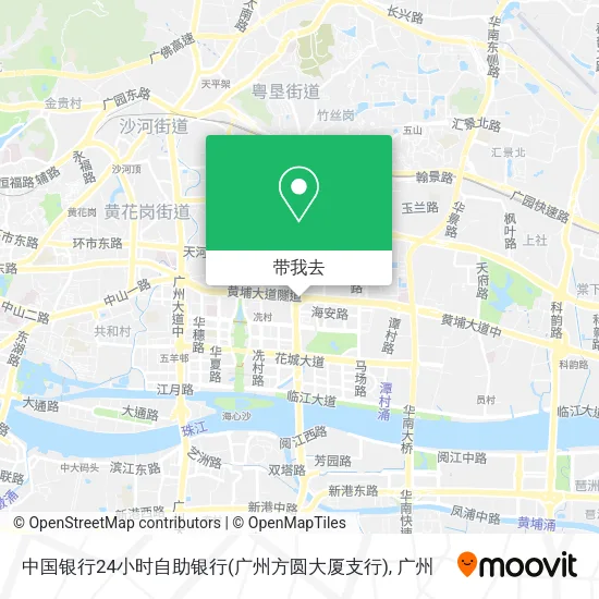 中国银行24小时自助银行(广州方圆大厦支行)地图