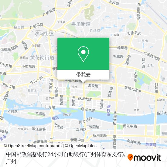 中国邮政储蓄银行24小时自助银行(广州体育东支行)地图