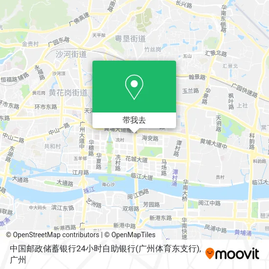 中国邮政储蓄银行24小时自助银行(广州体育东支行)地图