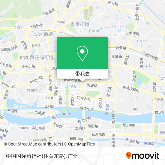 中国国际旅行社(体育东路)地图