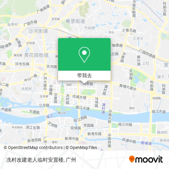 冼村改建老人临时安置楼地图