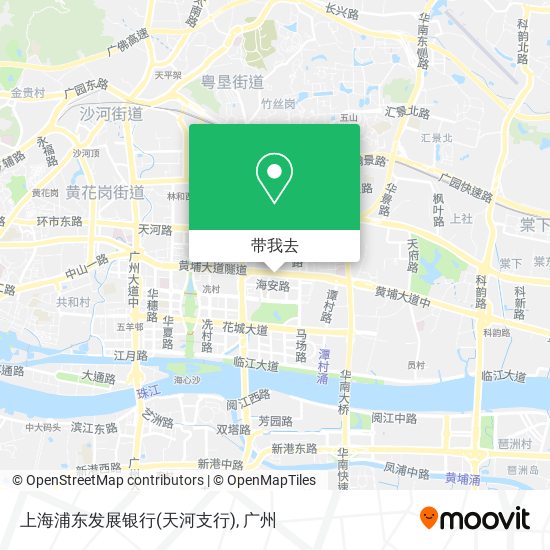 上海浦东发展银行(天河支行)地图