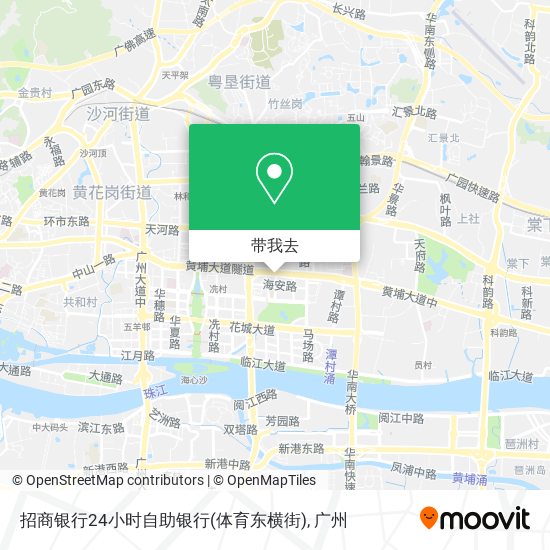 招商银行24小时自助银行(体育东横街)地图
