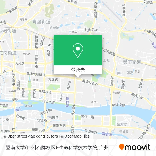 暨南大学(广州石牌校区)-生命科学技术学院地图