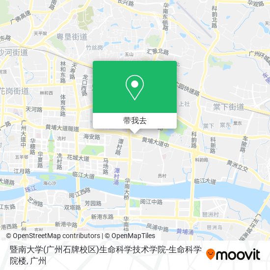 暨南大学(广州石牌校区)生命科学技术学院-生命科学院楼地图