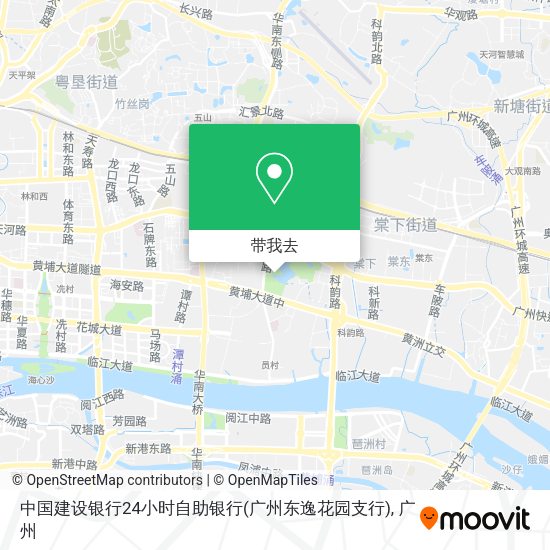 中国建设银行24小时自助银行(广州东逸花园支行)地图