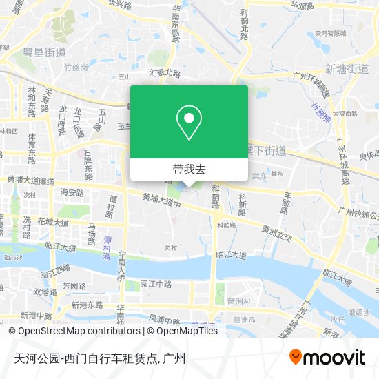 天河公园-西门自行车租赁点地图