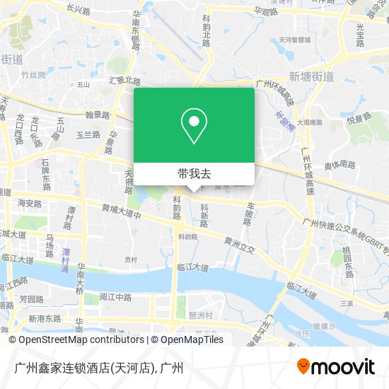 广州鑫家连锁酒店(天河店)地图