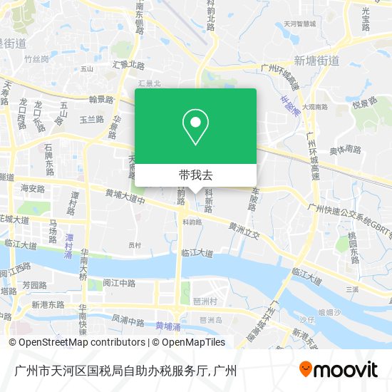 广州市天河区国税局自助办税服务厅地图