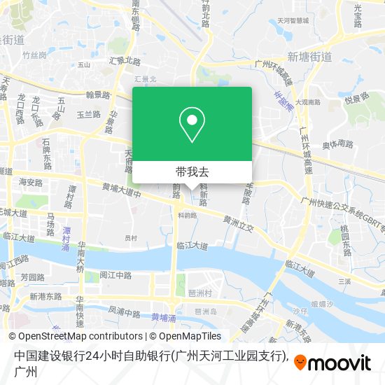 中国建设银行24小时自助银行(广州天河工业园支行)地图