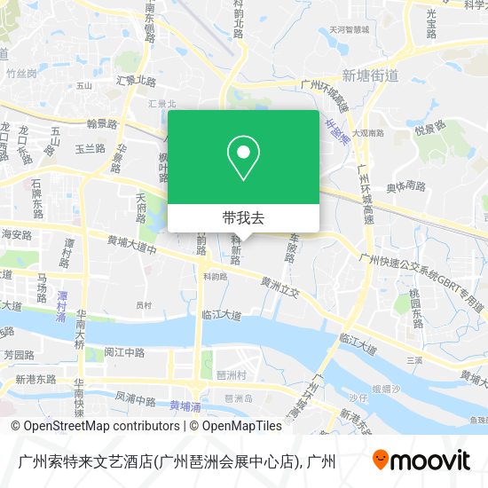 广州索特来文艺酒店(广州琶洲会展中心店)地图