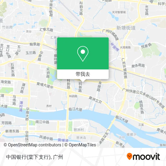 中国银行(棠下支行)地图