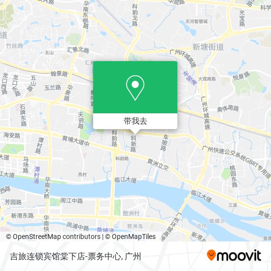 吉旅连锁宾馆棠下店-票务中心地图