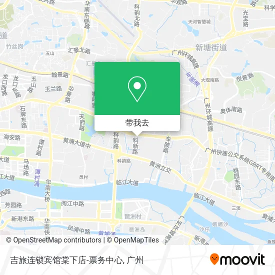 吉旅连锁宾馆棠下店-票务中心地图
