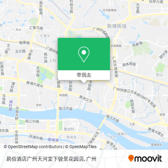 易佰酒店广州天河棠下骏景花园店地图