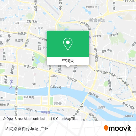 科韵路食街停车场地图