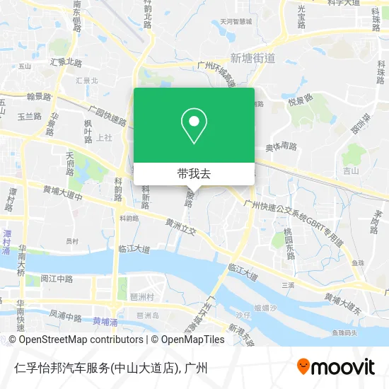 仁孚怡邦汽车服务(中山大道店)地图