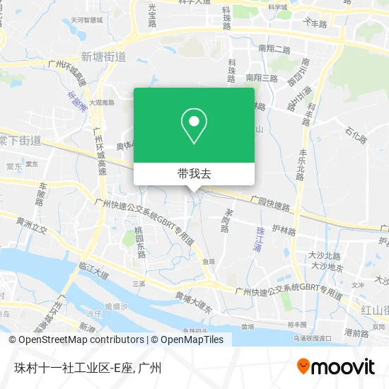 珠村十一社工业区-E座地图