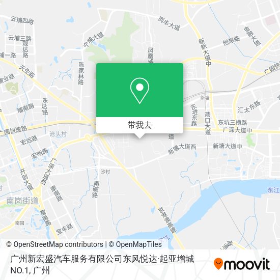 广州新宏盛汽车服务有限公司东风悦达·起亚增城NO.1地图