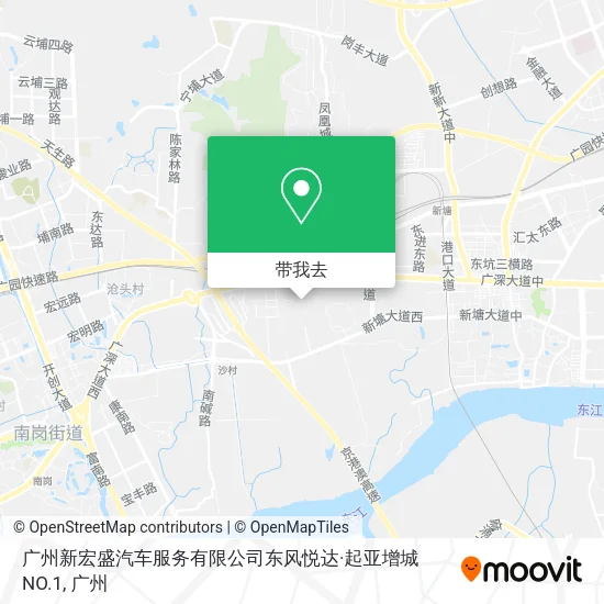 广州新宏盛汽车服务有限公司东风悦达·起亚增城NO.1地图