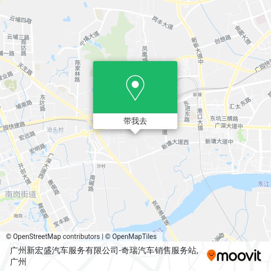 广州新宏盛汽车服务有限公司-奇瑞汽车销售服务站地图