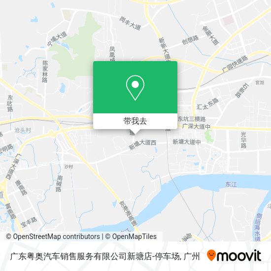 广东粤奥汽车销售服务有限公司新塘店-停车场地图