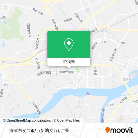 上海浦东发展银行(新塘支行)地图