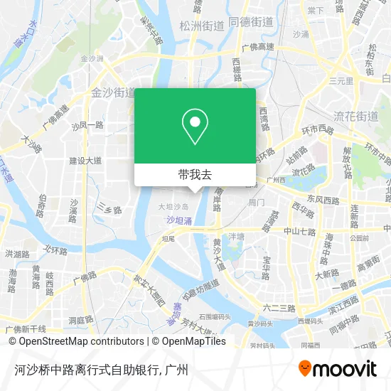 河沙桥中路离行式自助银行地图