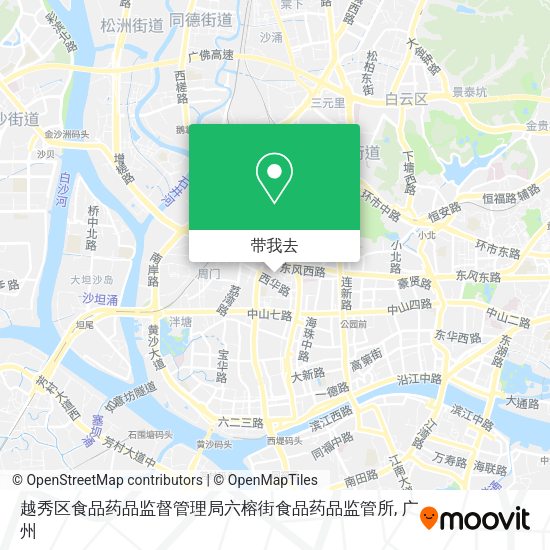 越秀区食品药品监督管理局六榕街食品药品监管所地图