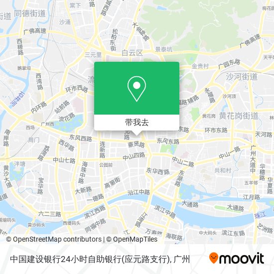 中国建设银行24小时自助银行(应元路支行)地图