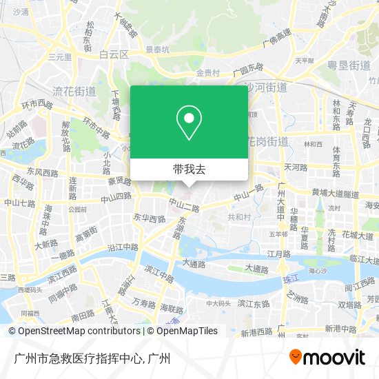 广州市急救医疗指挥中心地图