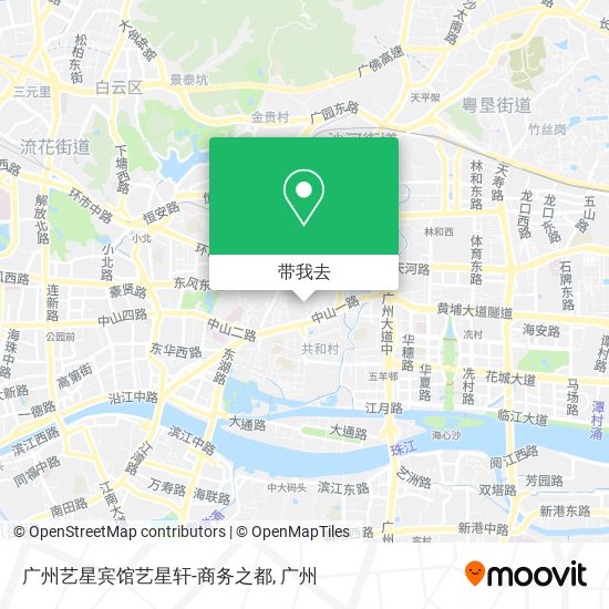 广州艺星宾馆艺星轩-商务之都地图