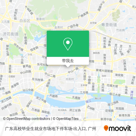 广东高校毕业生就业市场地下停车场-出入口地图