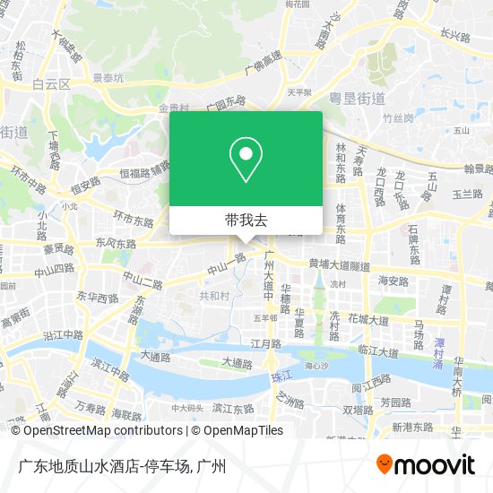 广东地质山水酒店-停车场地图