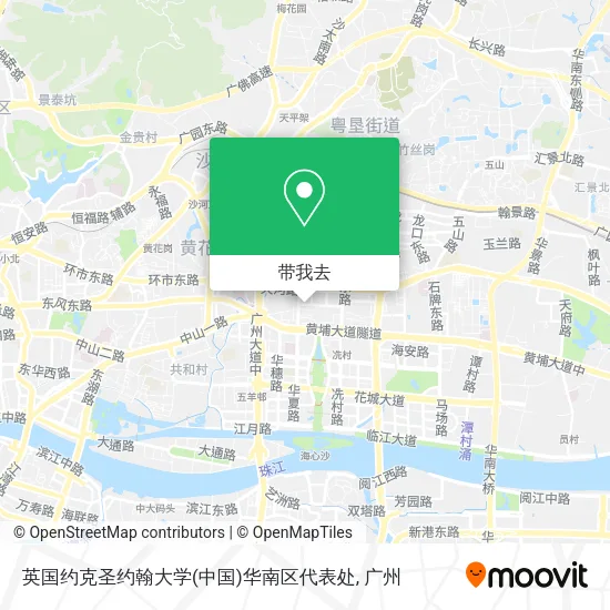 英国约克圣约翰大学(中国)华南区代表处地图