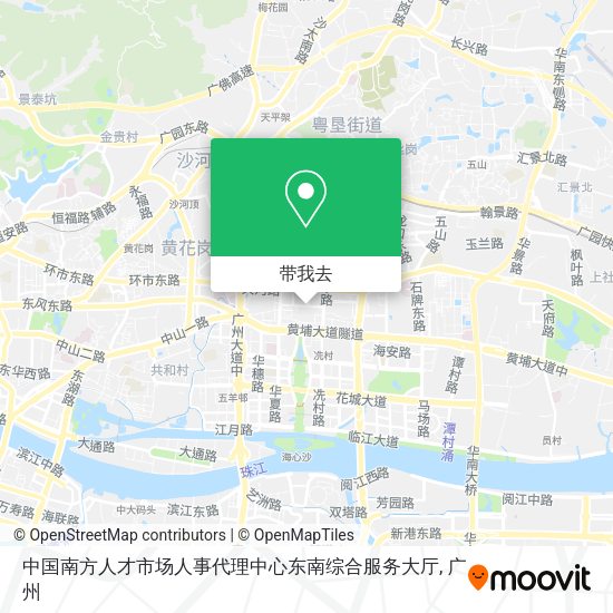 中国南方人才市场人事代理中心东南综合服务大厅地图