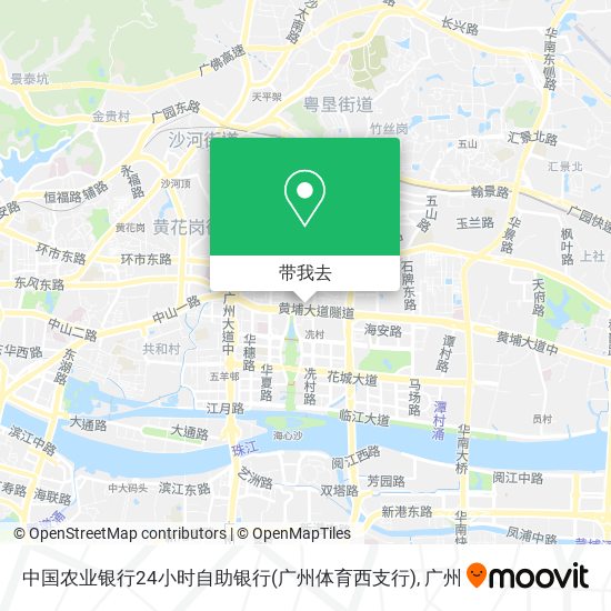 中国农业银行24小时自助银行(广州体育西支行)地图