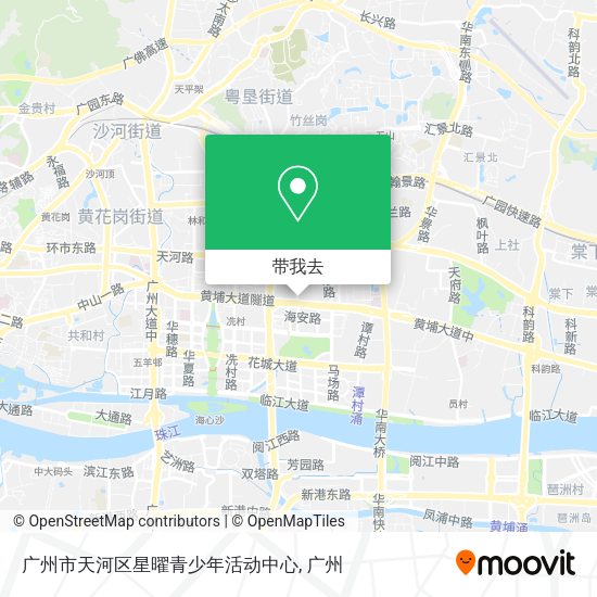 广州市天河区星曜青少年活动中心地图