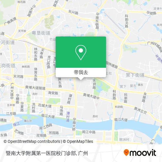 暨南大学附属第一医院校门诊部地图