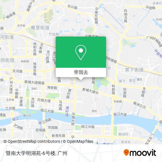 暨南大学明湖苑-6号楼地图