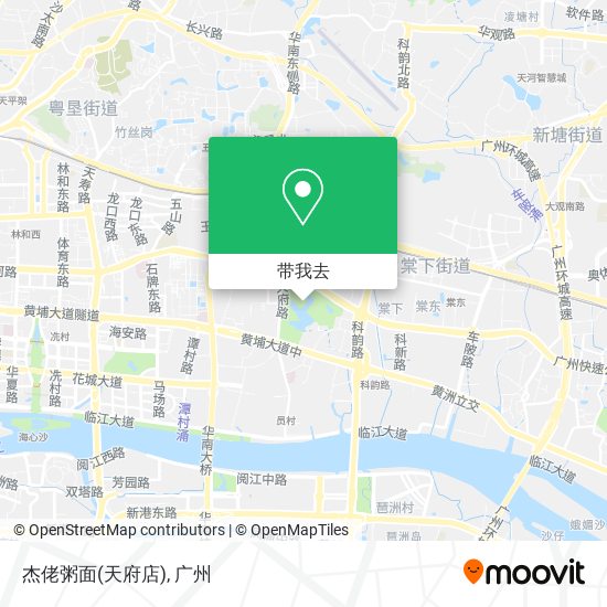 杰佬粥面(天府店)地图